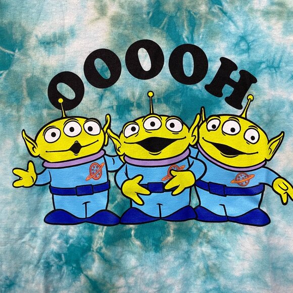 Disney X Pixar Toy Story Aliens Little Green Men Ooooh! Tie Dye T-Shirt Large - Picture 2 of 4